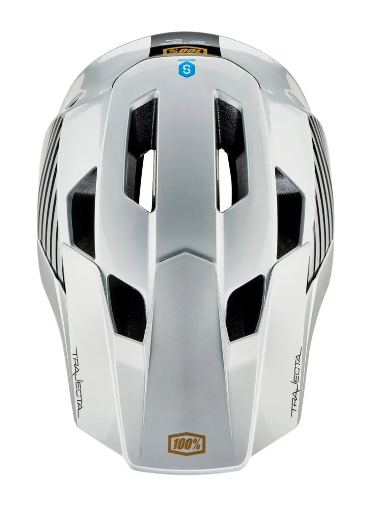 100% Trajecta Helmet - With Fidlock - Ranelagh Silver - 2022