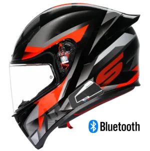 AGV K1 Full Face Bluetooth Helmet Fastlap Black/Gray/Red