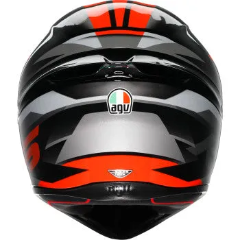 AGV K1 Full Face Bluetooth Helmet Fastlap Black/Gray/Red