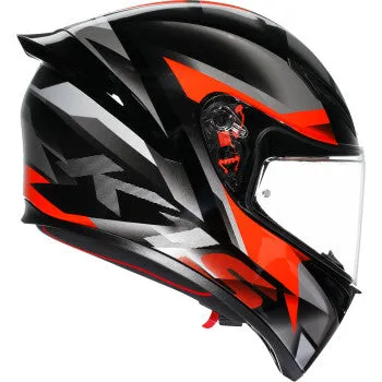AGV K1 Full Face Bluetooth Helmet Fastlap Black/Gray/Red