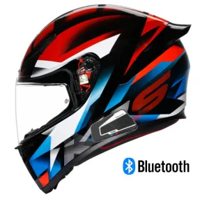 AGV K1 Full Face Bluetooth Helmet Fastlap Black/Red/Blue
