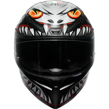 AGV K1 Full Face Helmet Lyzard Matte Black/Gray/Red