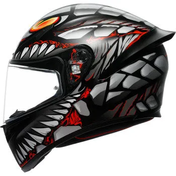 AGV K1 Full Face Helmet Lyzard Matte Black/Gray/Red