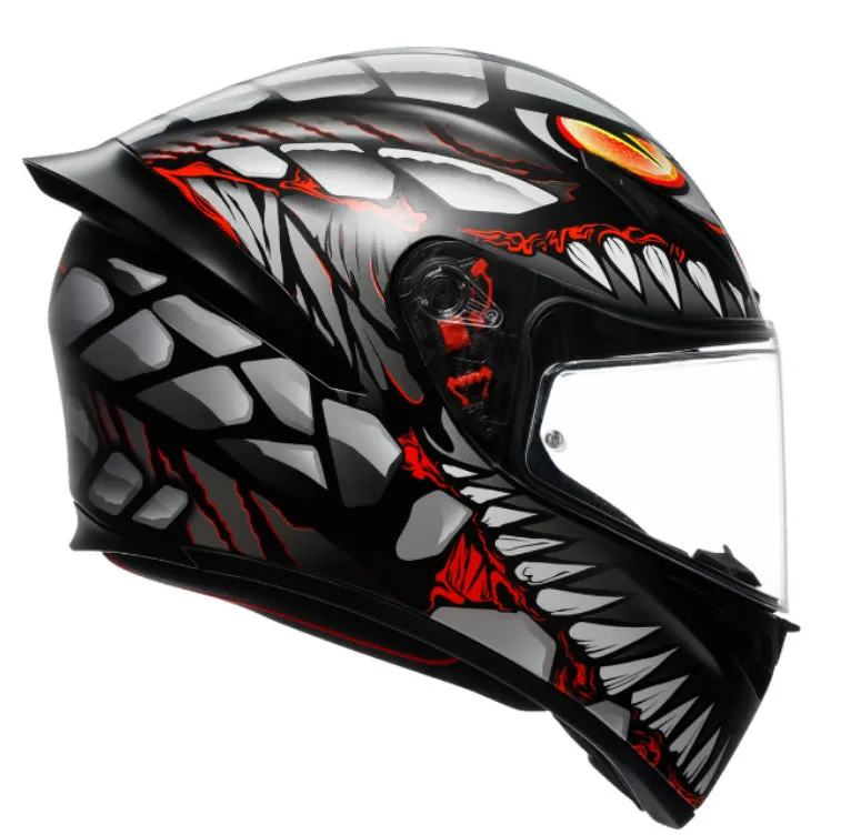 AGV K1 Full Face Helmet Lyzard Matte Black/Gray/Red