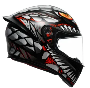 AGV K1 Full Face Helmet Lyzard Matte Black/Gray/Red