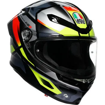 AGV K6 Full Face Helmet Erazer Black/Red/Yellow Fluo
