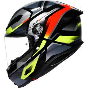 AGV K6 Full Face Helmet Erazer Black/Red/Yellow Fluo