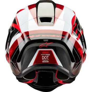 Alpinestars Supertech R10 Full Face Helmet Team Black/Carbon Red/Gloss White