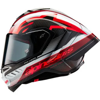 Alpinestars Supertech R10 Full Face Helmet Team Black/Carbon Red/Gloss White
