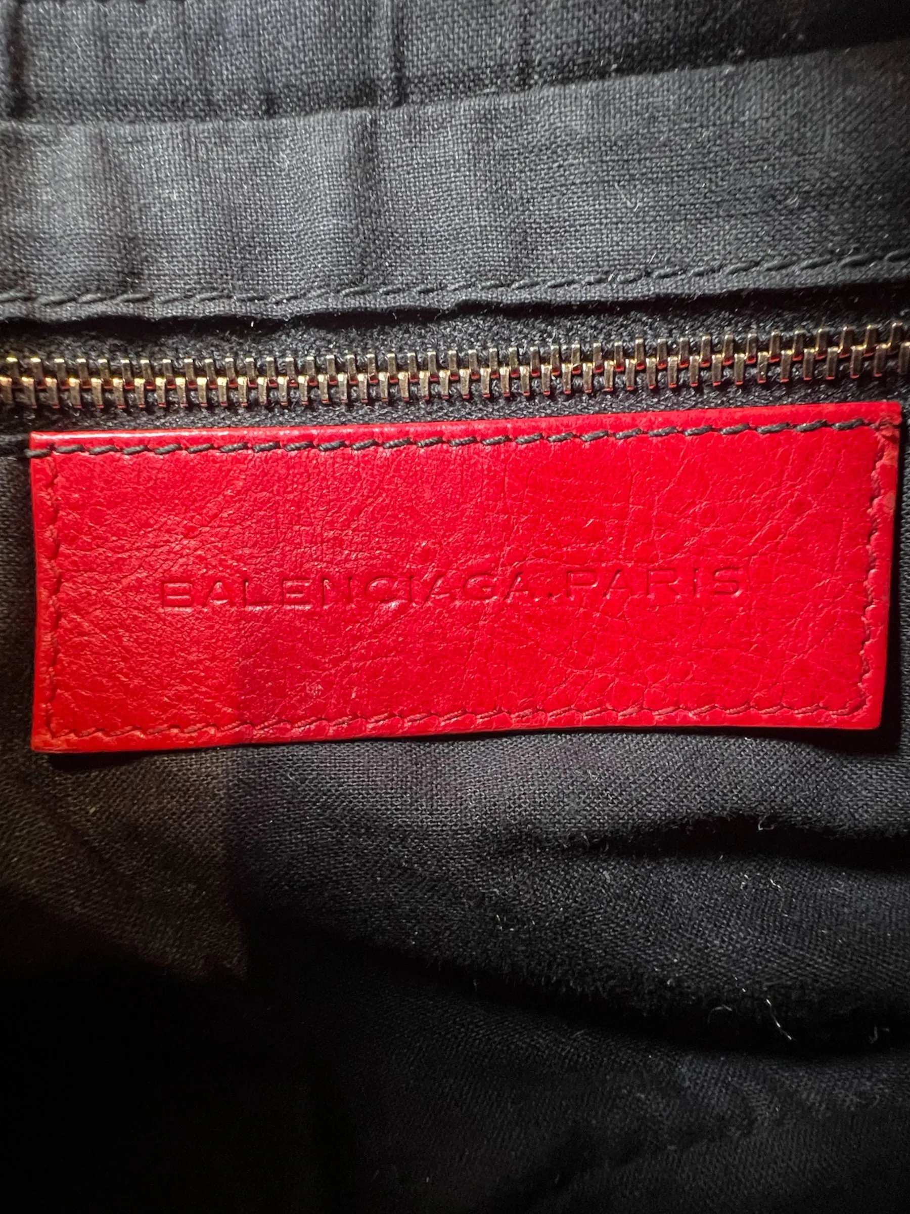 Balenciaga Red Leather Motocross Crossbody