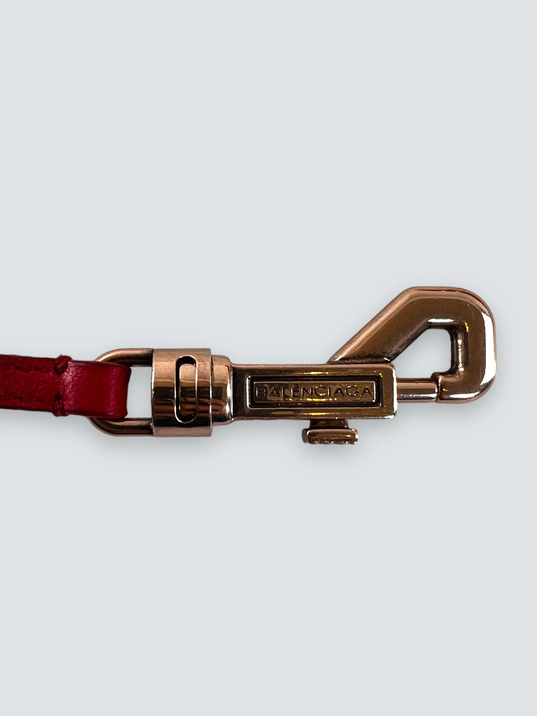 Balenciaga Red Leather Motocross Crossbody