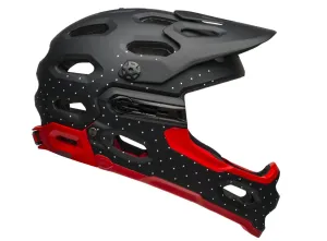 Bell Super 3R MIPS Full Face Helmet - Matt Black-White-Crimson - 2019
