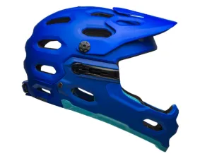 Bell Super 3R MIPS Full Face Helmet - Matt Blue-Bright Blue