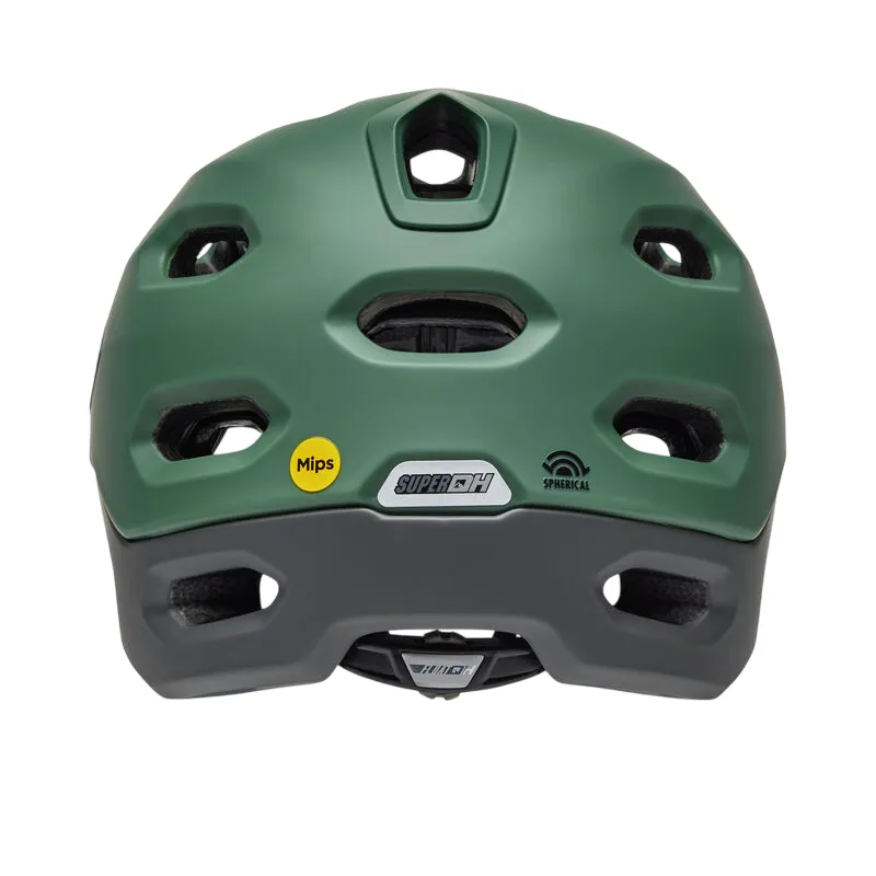 Bell Super DH Spherical Full Face Helmet - Matt Green-Gray