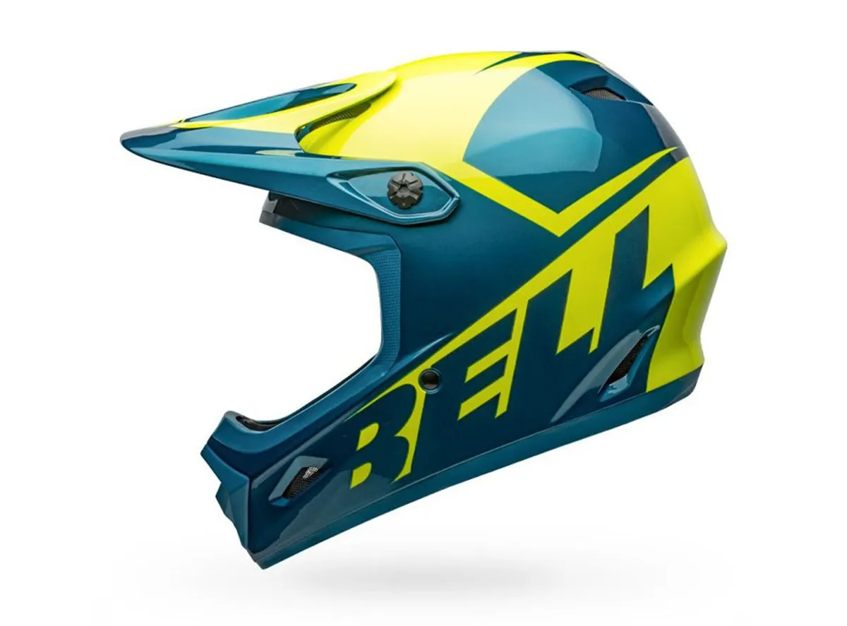 Bell Transfer Full Face Helmet - Gloss Blue-Hi Viz
