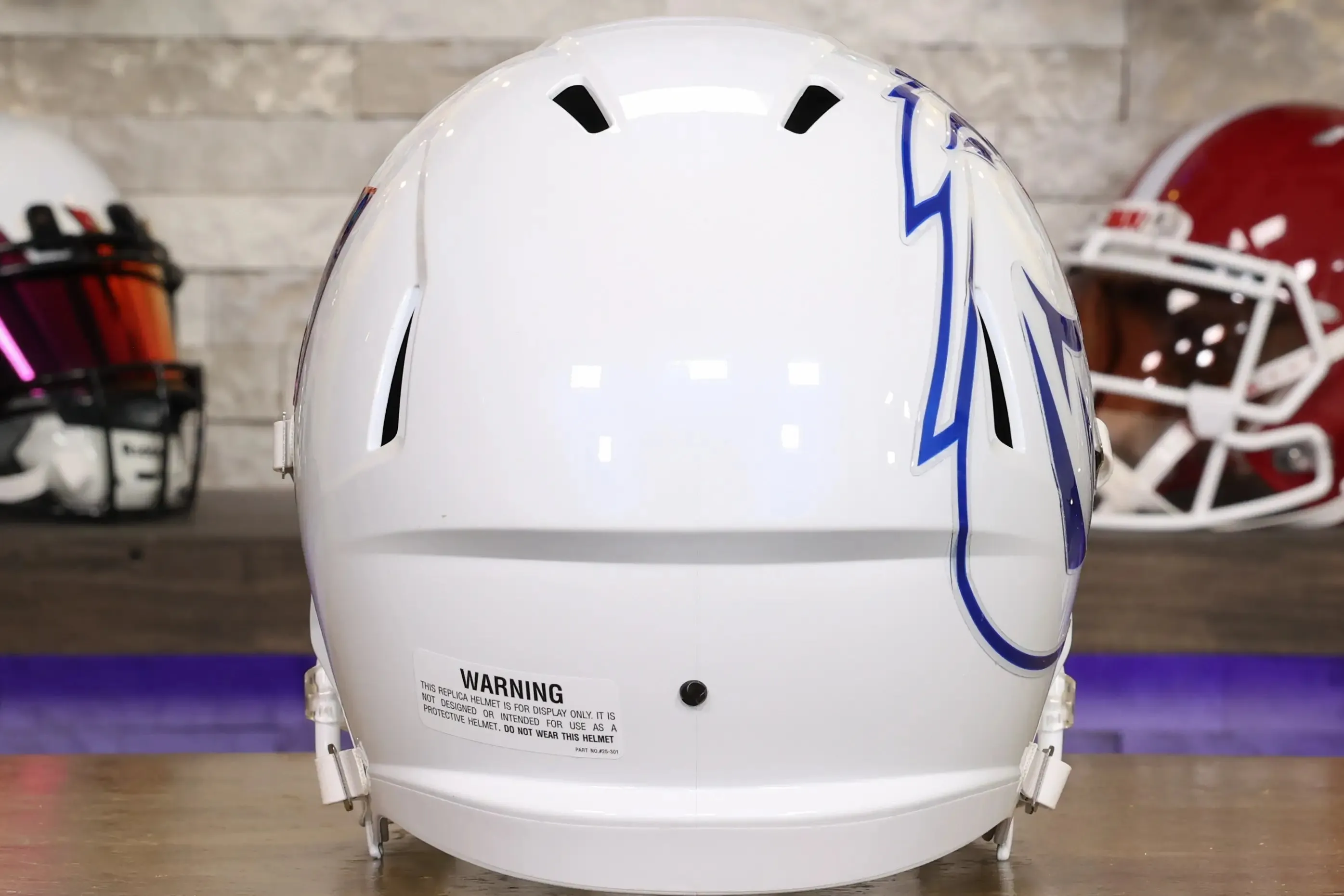 Boise State Broncos Riddell Speed Display Helmet - White Alternate
