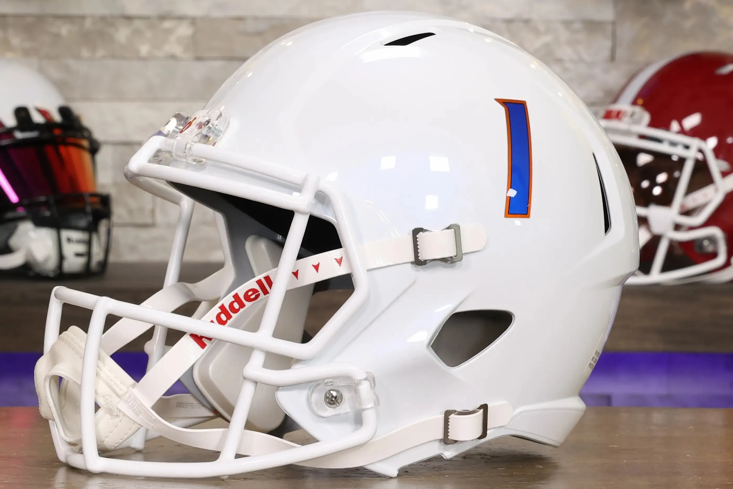 Boise State Broncos Riddell Speed Display Helmet - White Alternate