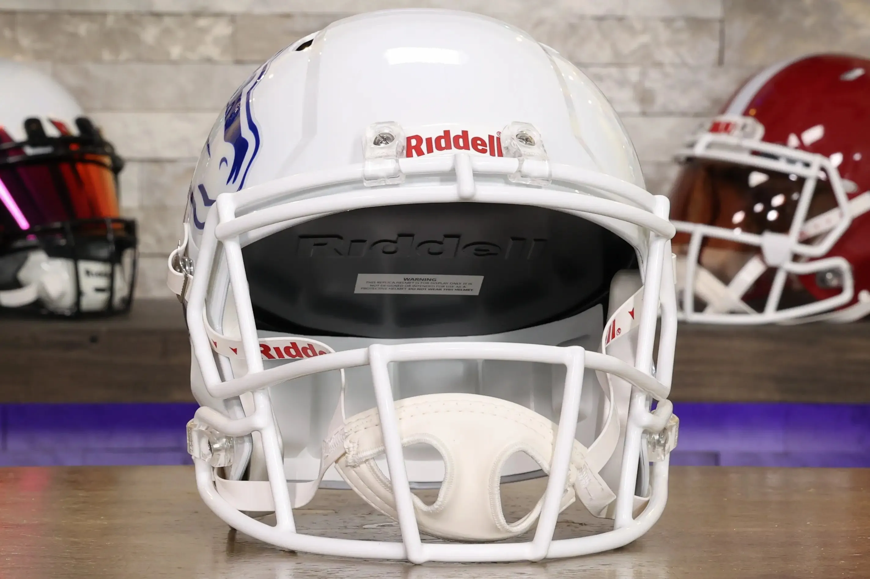 Boise State Broncos Riddell Speed Display Helmet - White Alternate