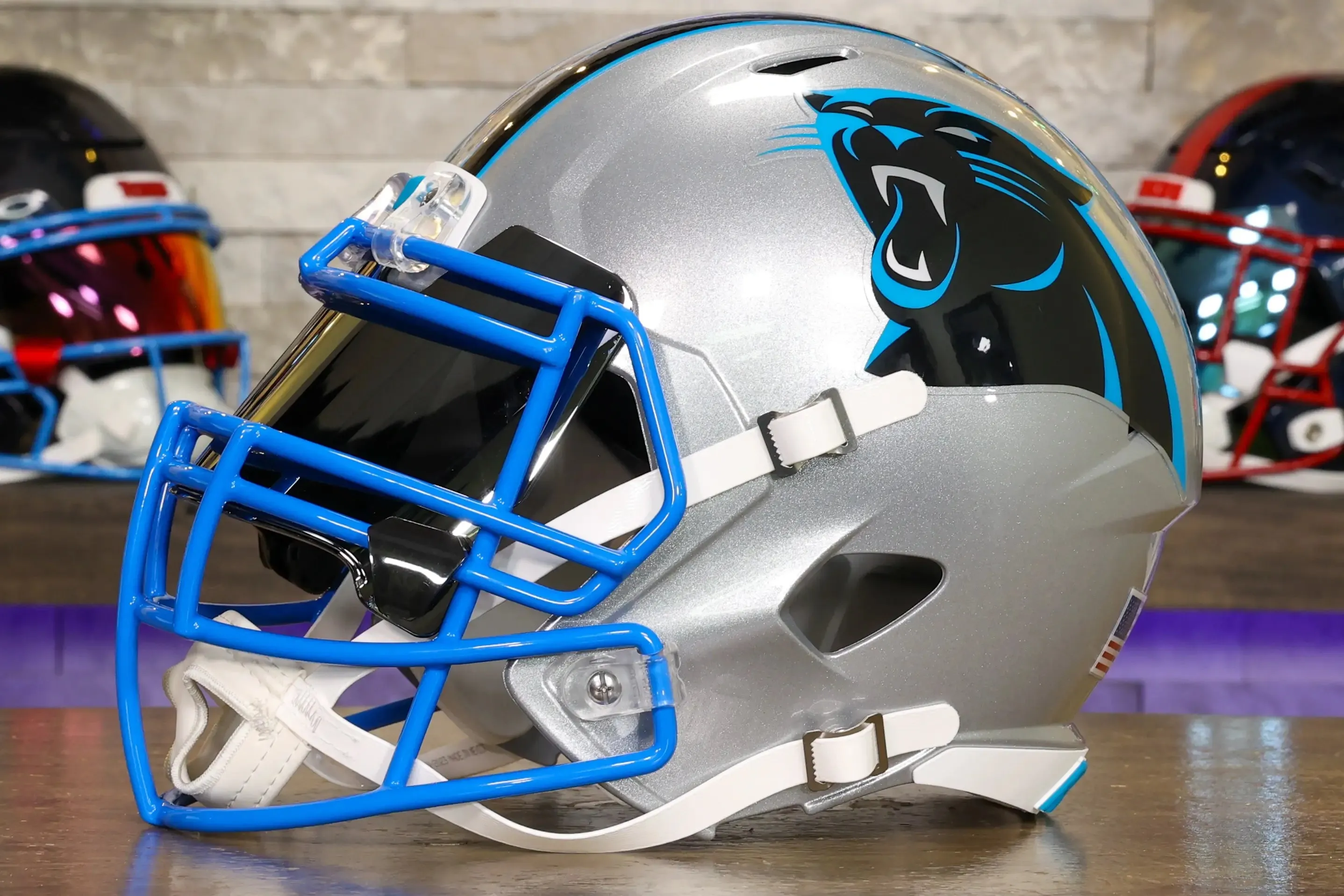 Carolina Panthers Riddell Speed Display Helmet - GG Edition