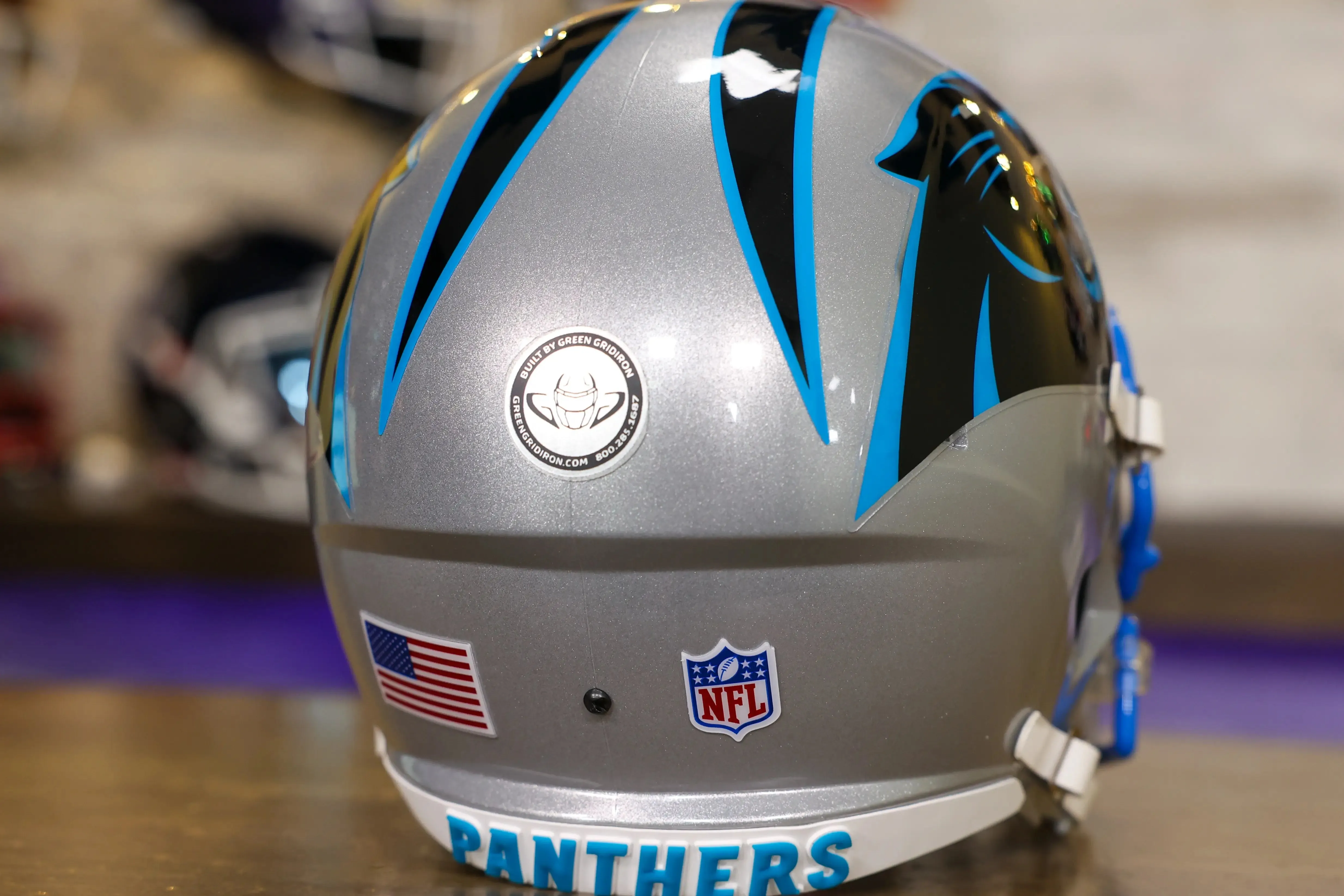 Carolina Panthers Riddell Speed Display Helmet - GG Edition