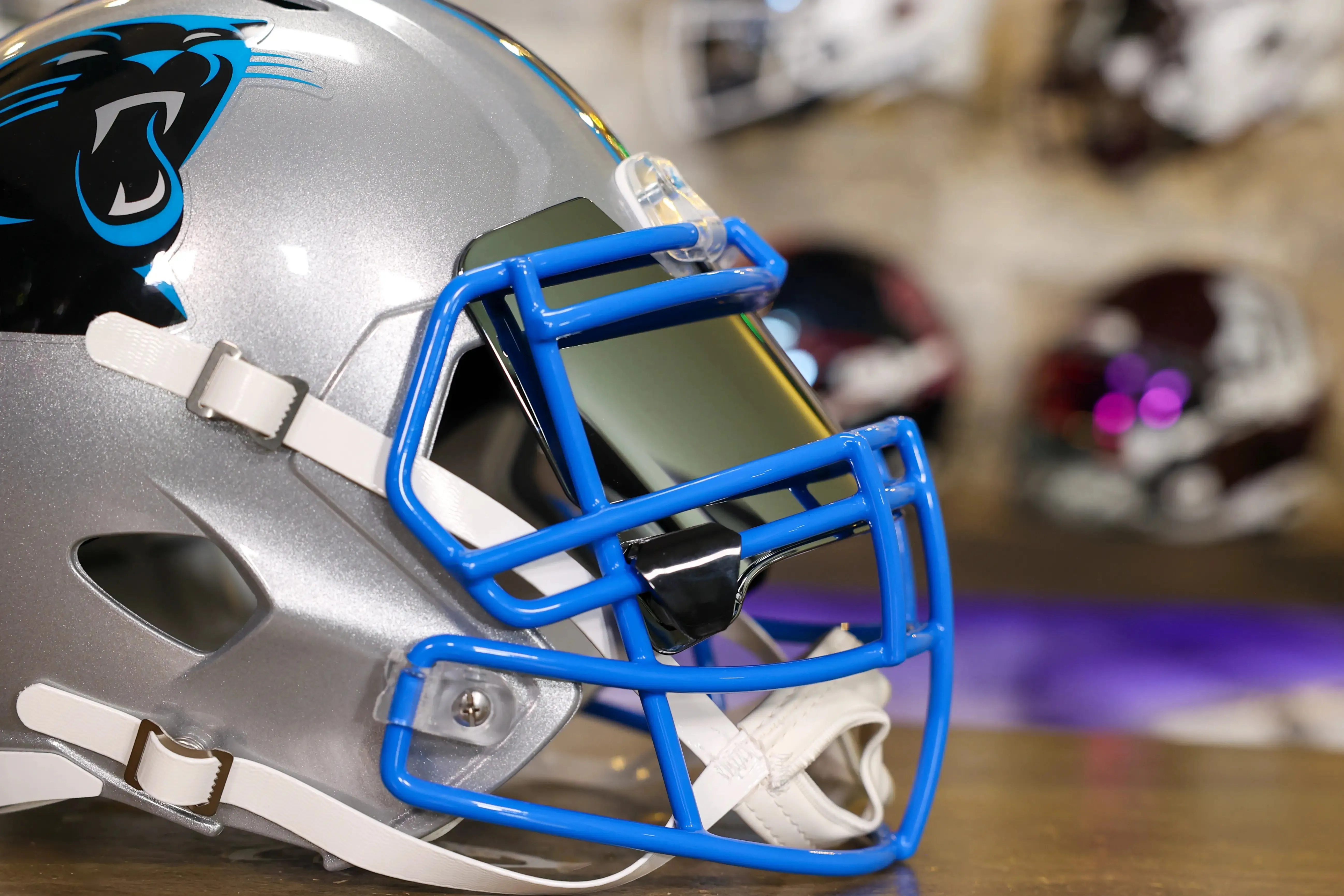 Carolina Panthers Riddell Speed Display Helmet - GG Edition