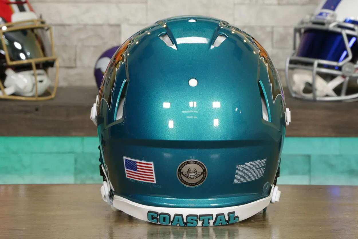 Coastal Carolina Chanticleers Riddell Speed Authentic Helmet - GG Edition
