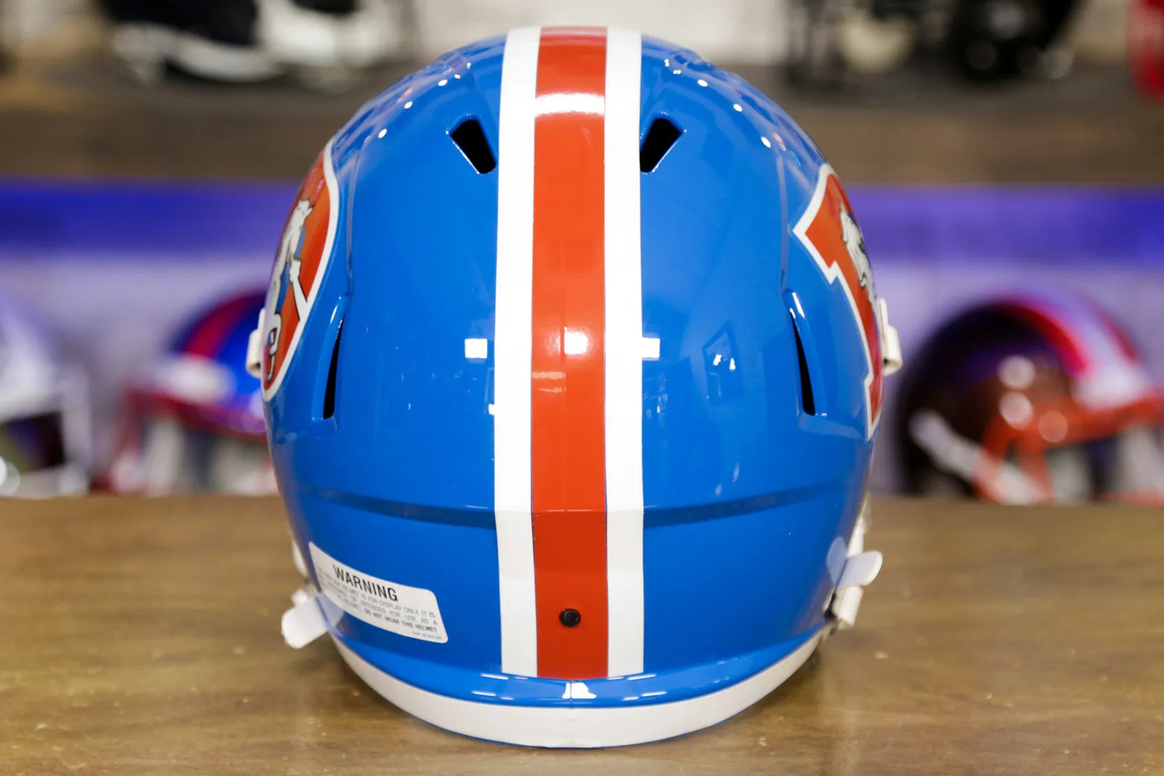 Denver Broncos Riddell Speed Display Helmet - 1975-1996 Throwback