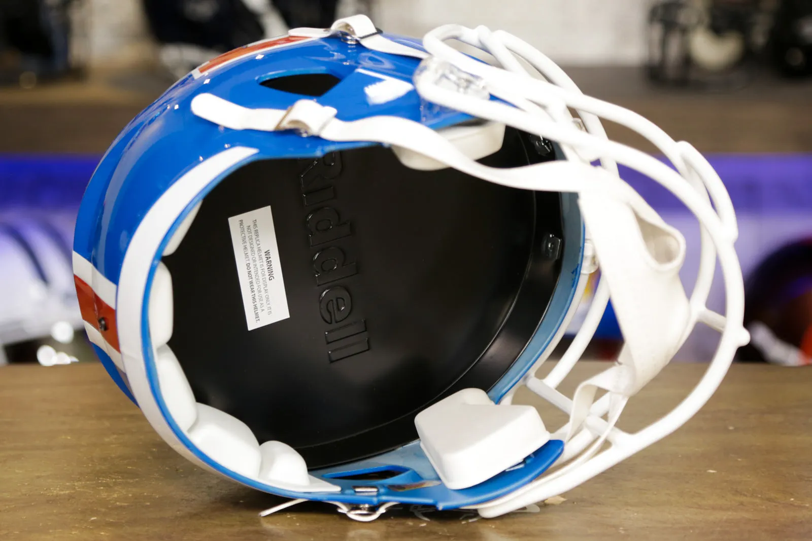Denver Broncos Riddell Speed Display Helmet - 1975-1996 Throwback