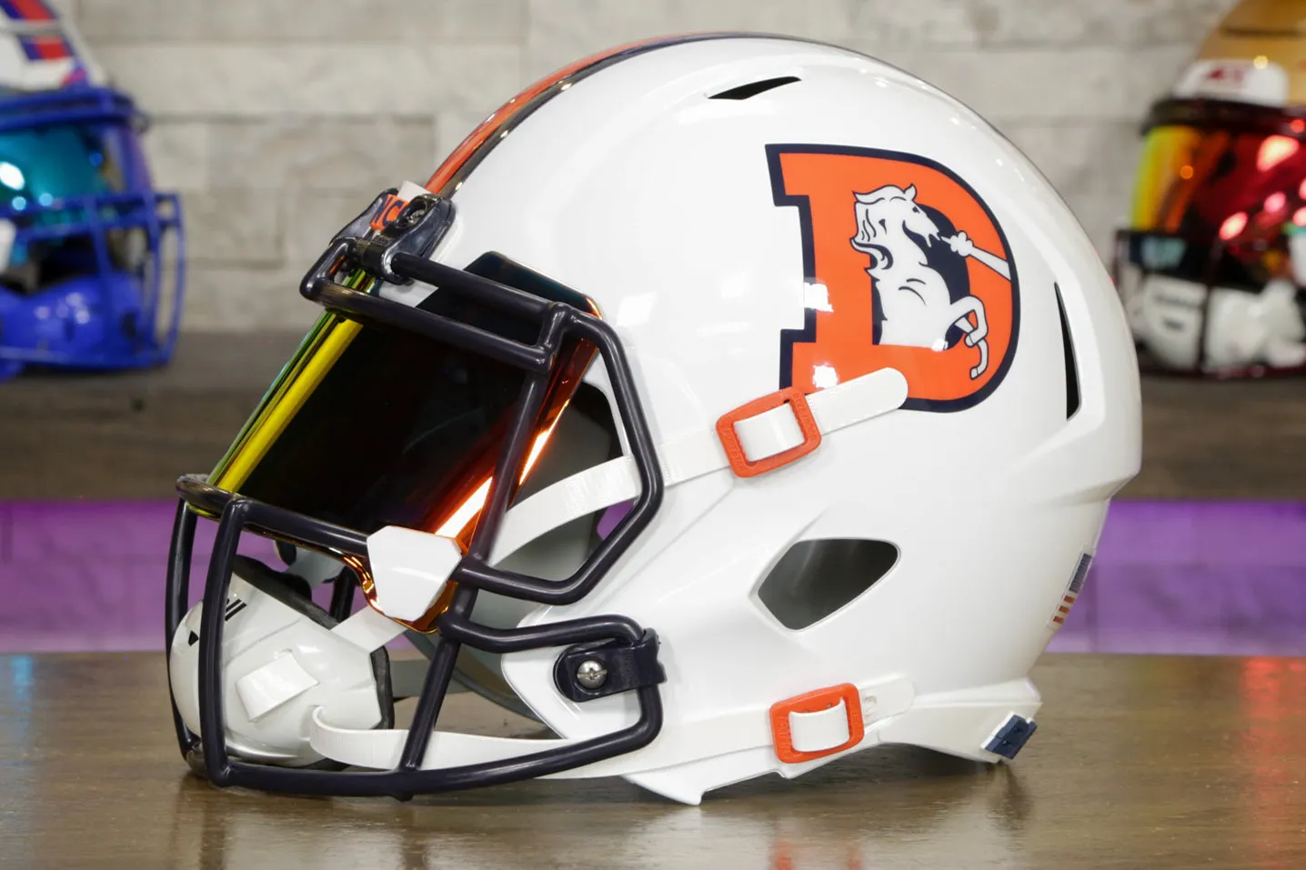 Denver Broncos Riddell Speed Display Helmet - GG Edition 00779