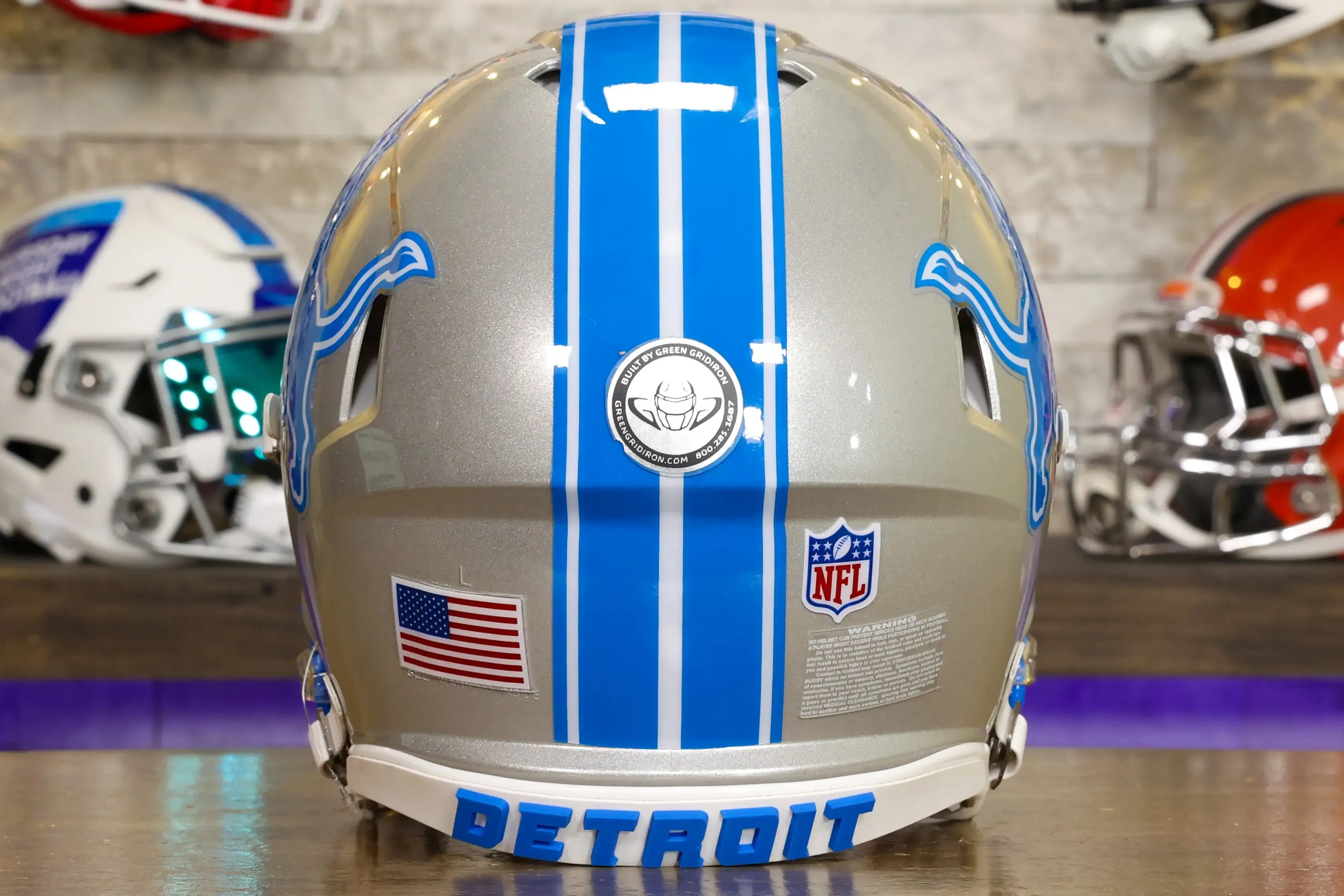 Detroit Lions Riddell Speed Authentic Helmet - GG Edition
