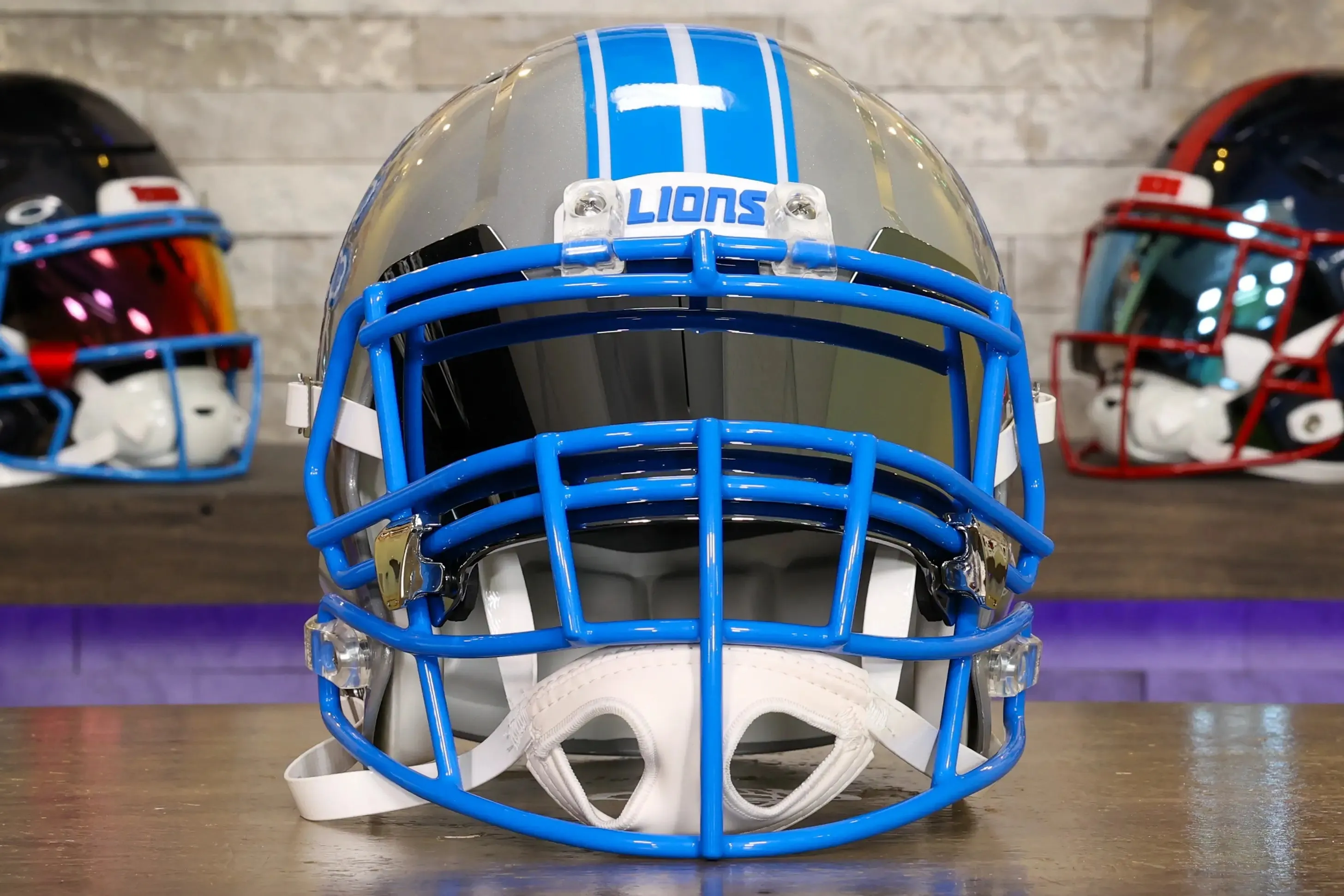Detroit Lions Riddell Speed Display Helmet - GG Edition 02569