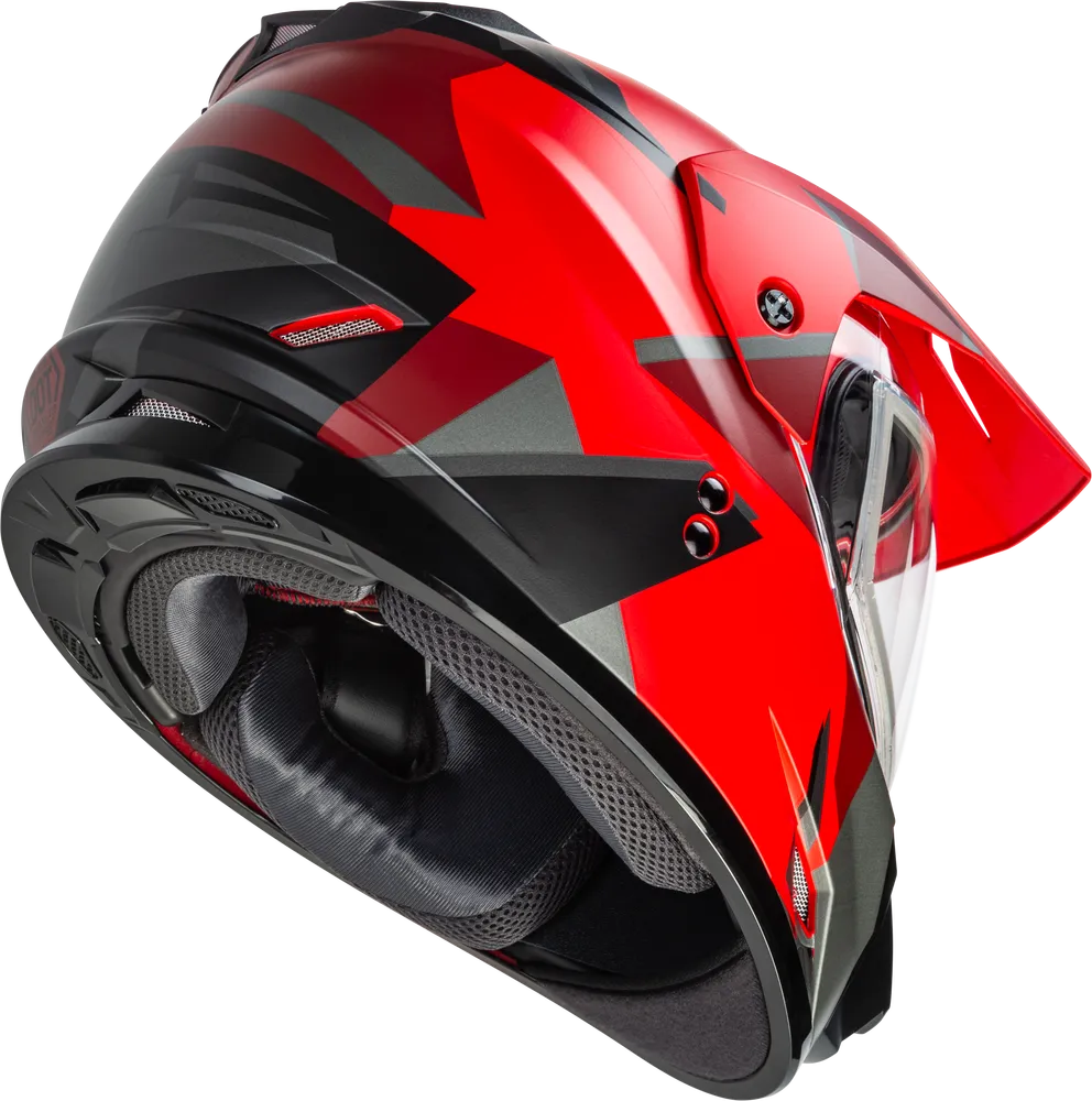 Gmax GM-11 Snow Helmet Ripcord Red Electric Shield Size Medium