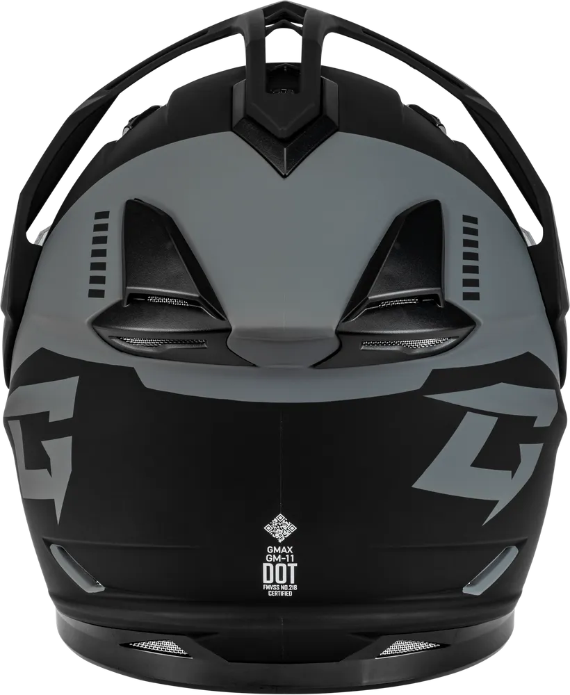 Gmax GM-11S Ronin Snow Helmet Matte Black Silver Electric Shield