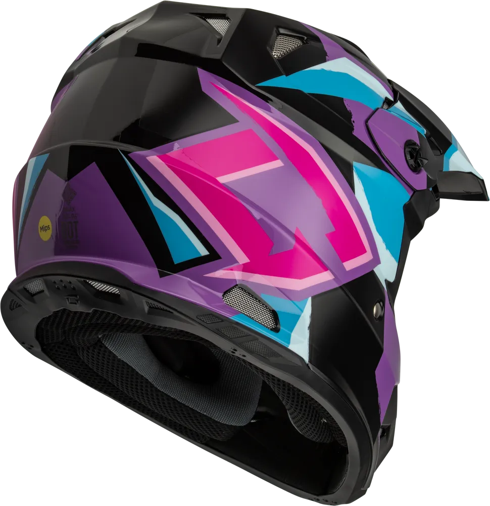 Gmax MX-96S Snowcross Helmet Purple Blue