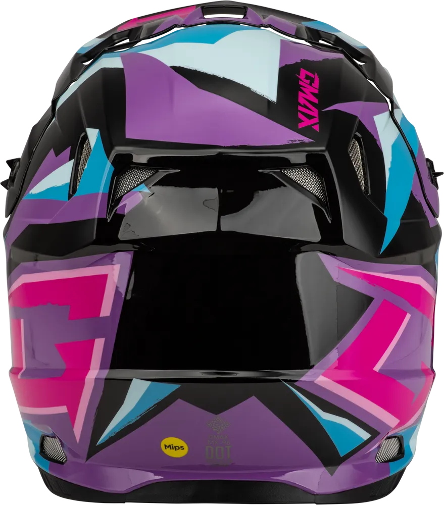 Gmax MX-96S Snowcross Helmet Purple Blue