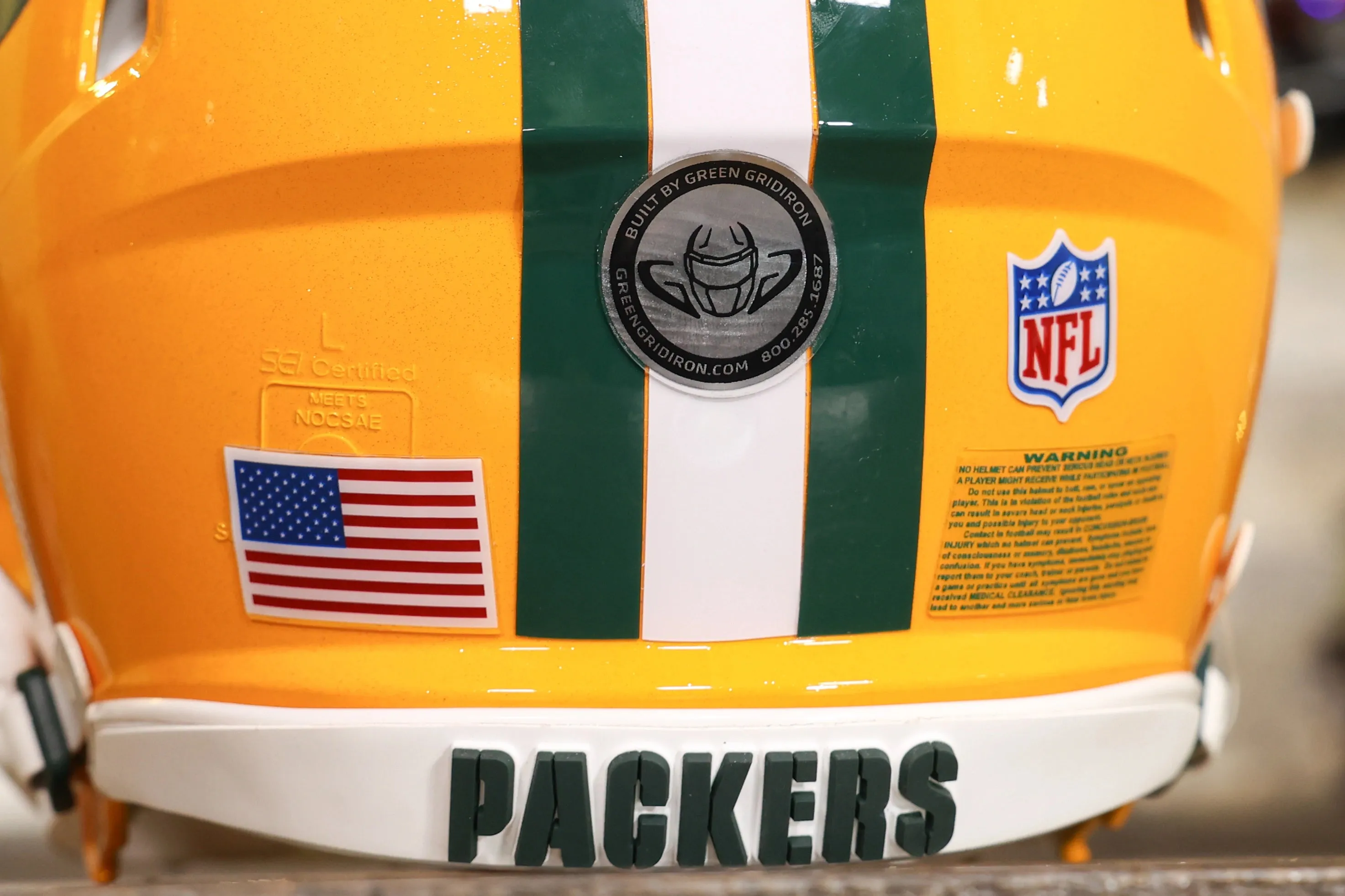 Green Bay Packers Riddell Speed Authentic Helmet - GG Edition 02000