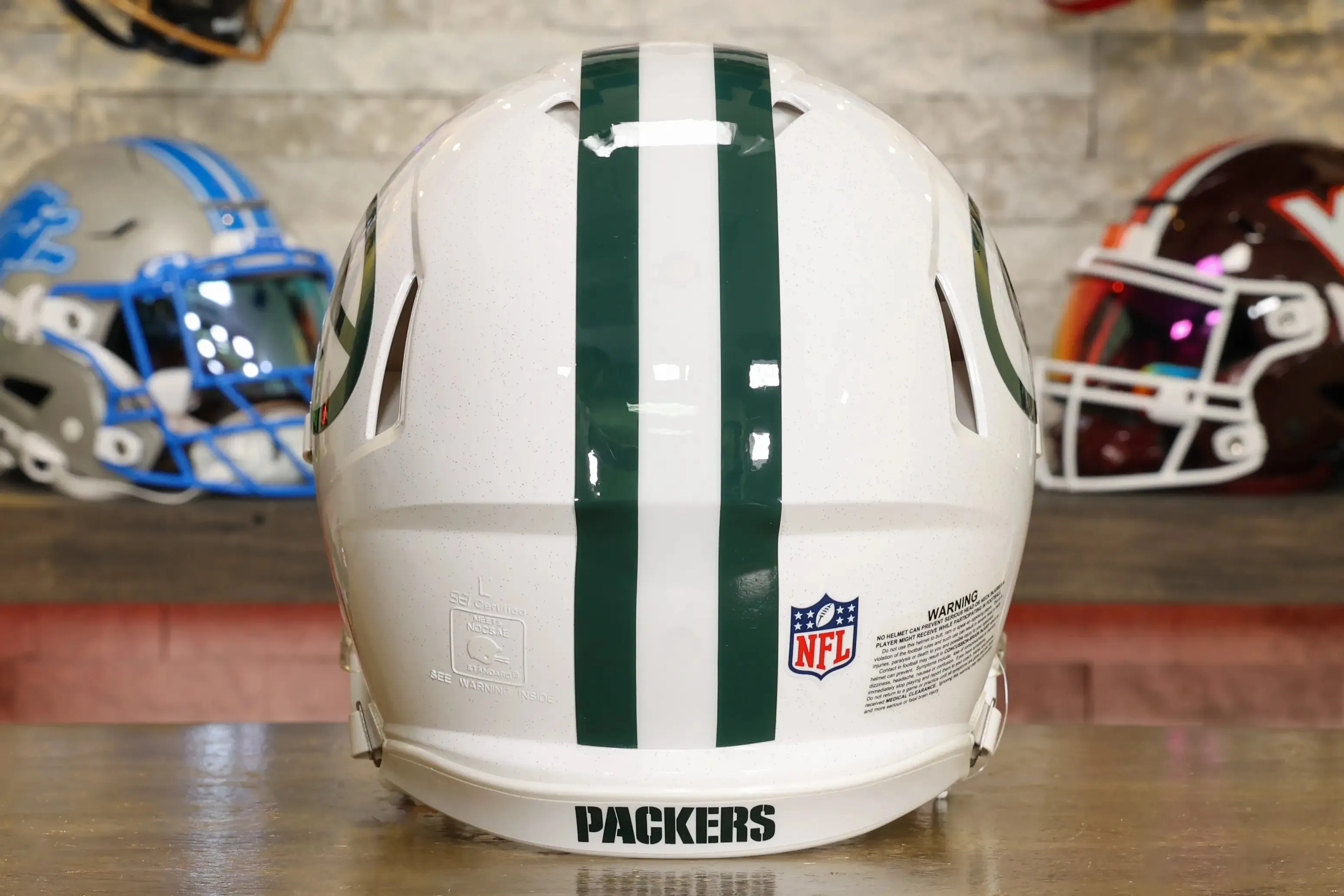 Green Bay Packers Riddell Speed Authentic Helmet - Winter Warning Alternate