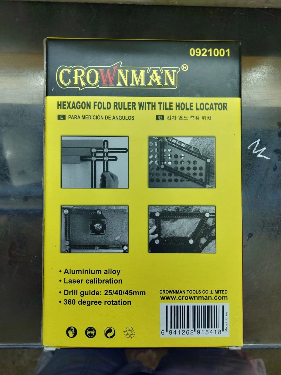 Hexagon Fold Ruler With Tile Holder Locator | Model : CM0921001