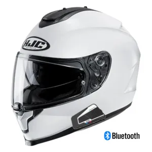 HJC C70 Full Face Bluetooth Helmet Gloss White