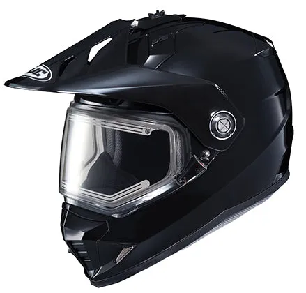 HJC DS-X1 Dual Sport Snow Helmet Gloss Black Electric Shield