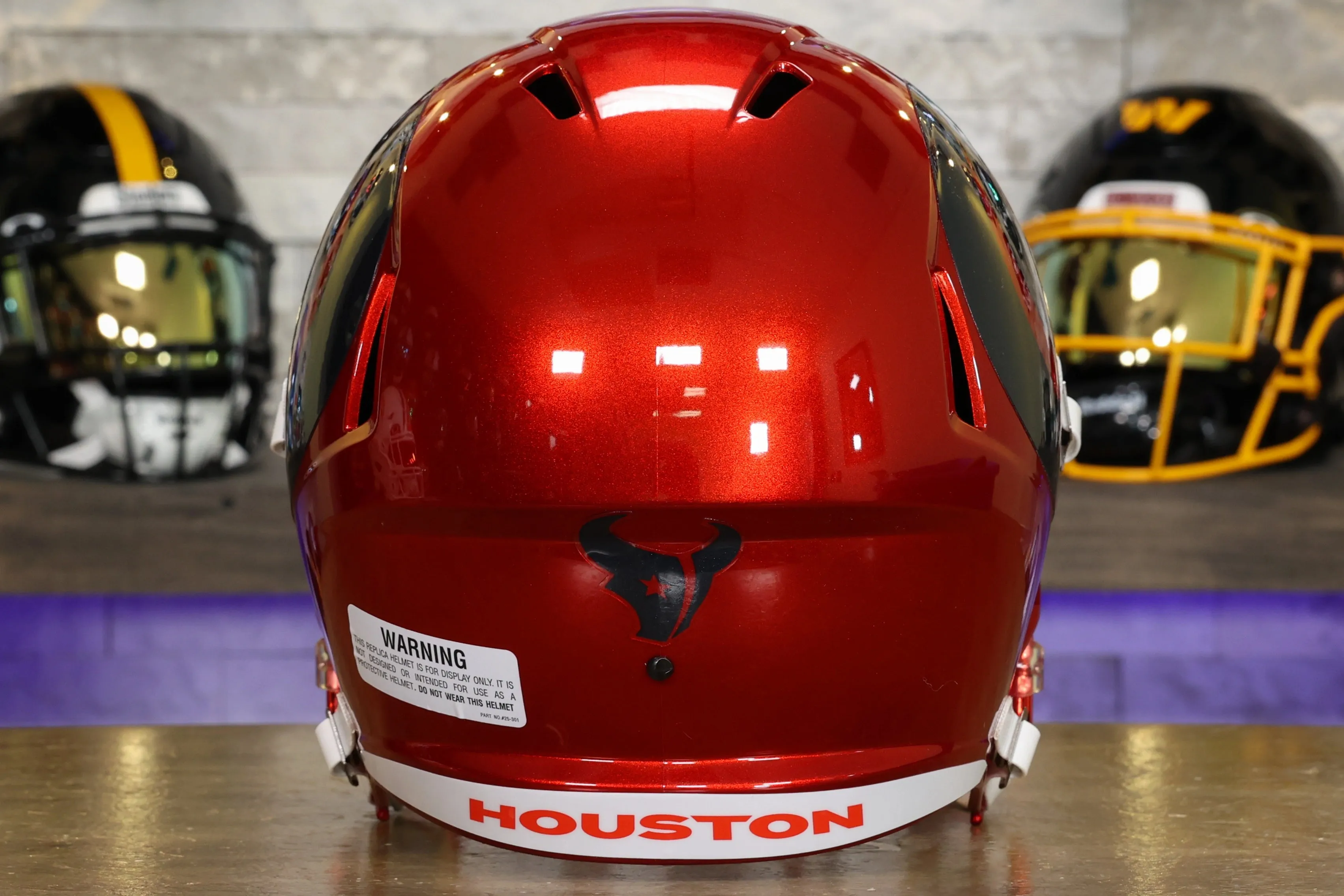 Houston Texans Riddell Speed Display Helmet - Battle Red Alternate
