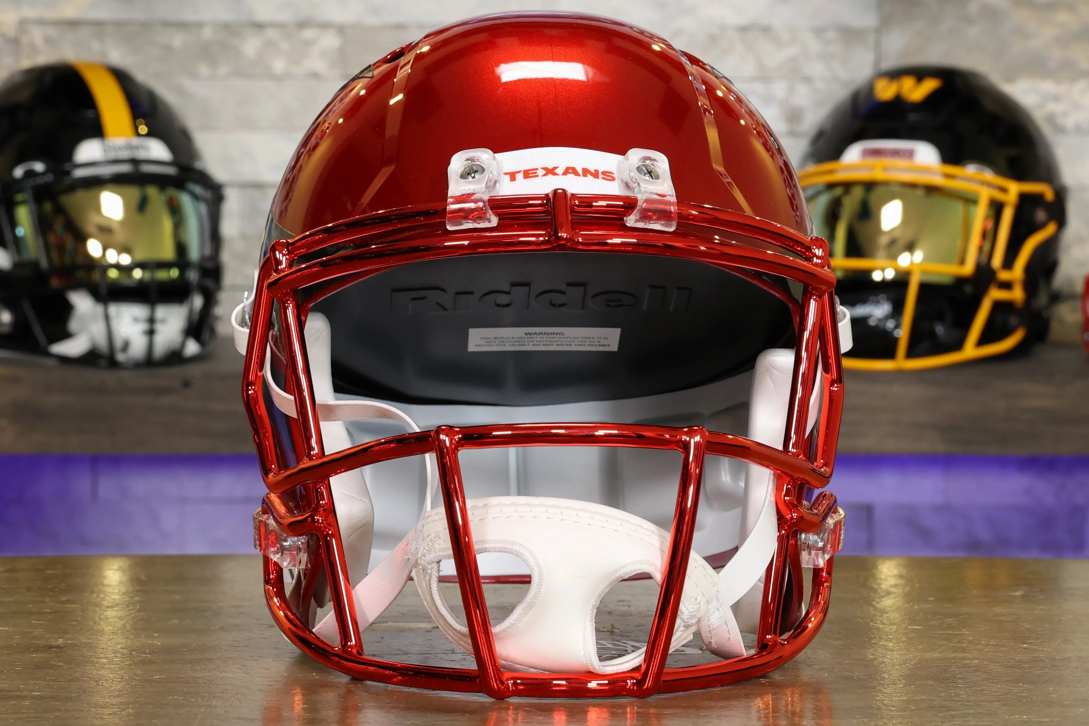 Houston Texans Riddell Speed Display Helmet - Battle Red Alternate