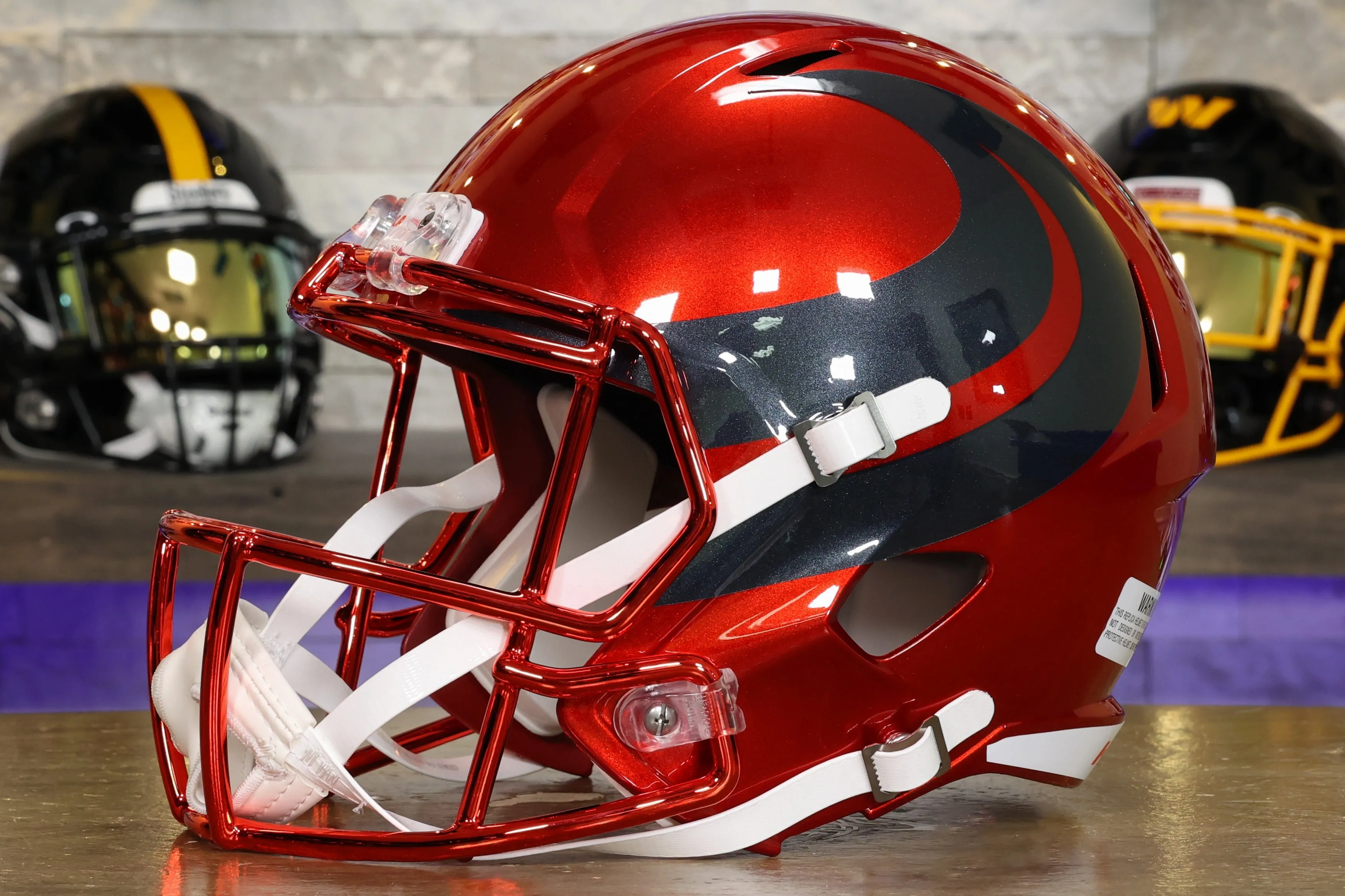 Houston Texans Riddell Speed Display Helmet - Battle Red Alternate