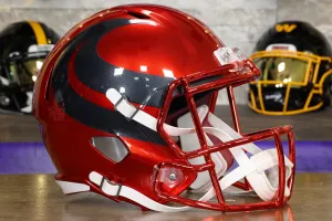 Houston Texans Riddell Speed Display Helmet - Battle Red Alternate