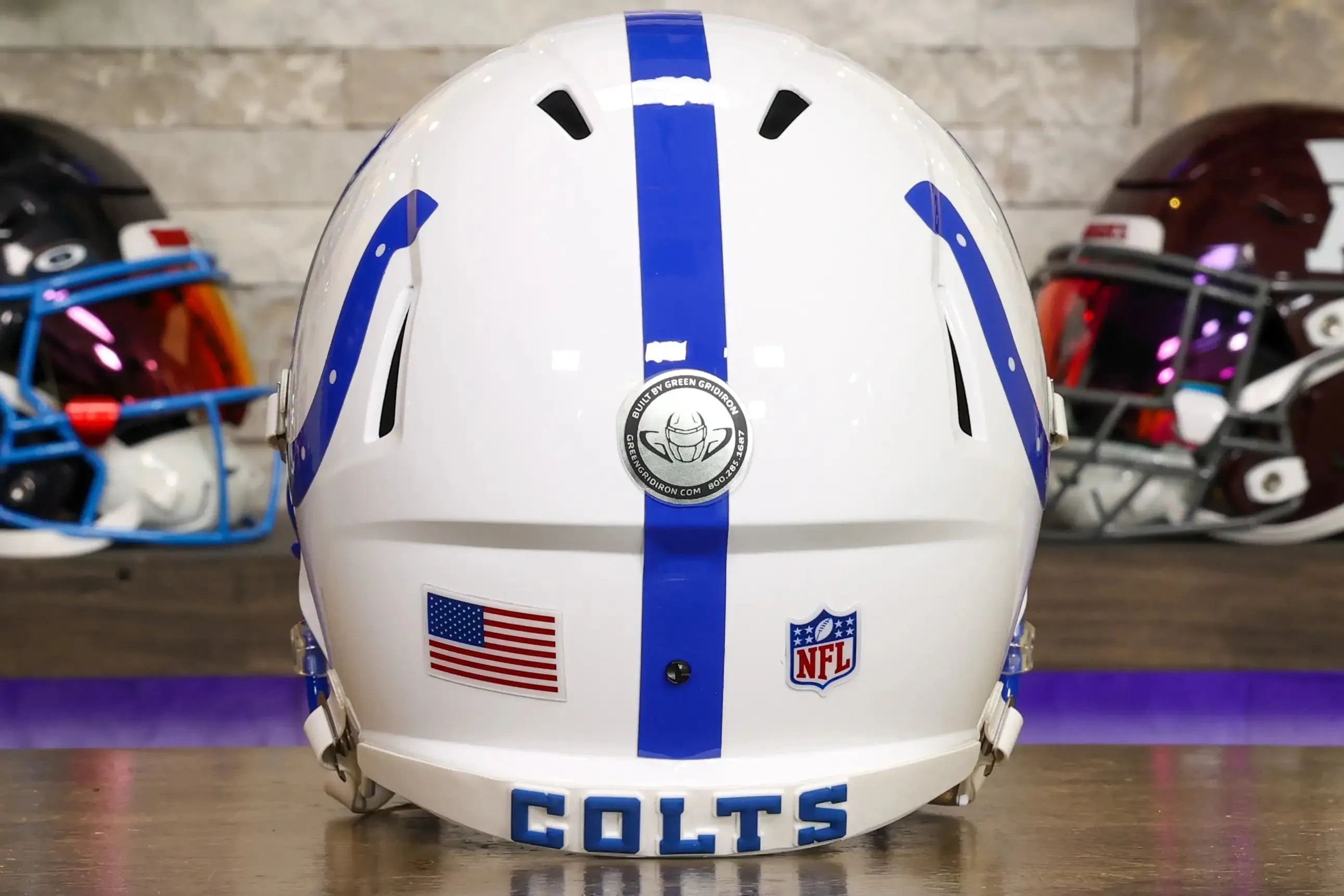 Indianapolis Colts Riddell Speed Display Helmet - GG Edition