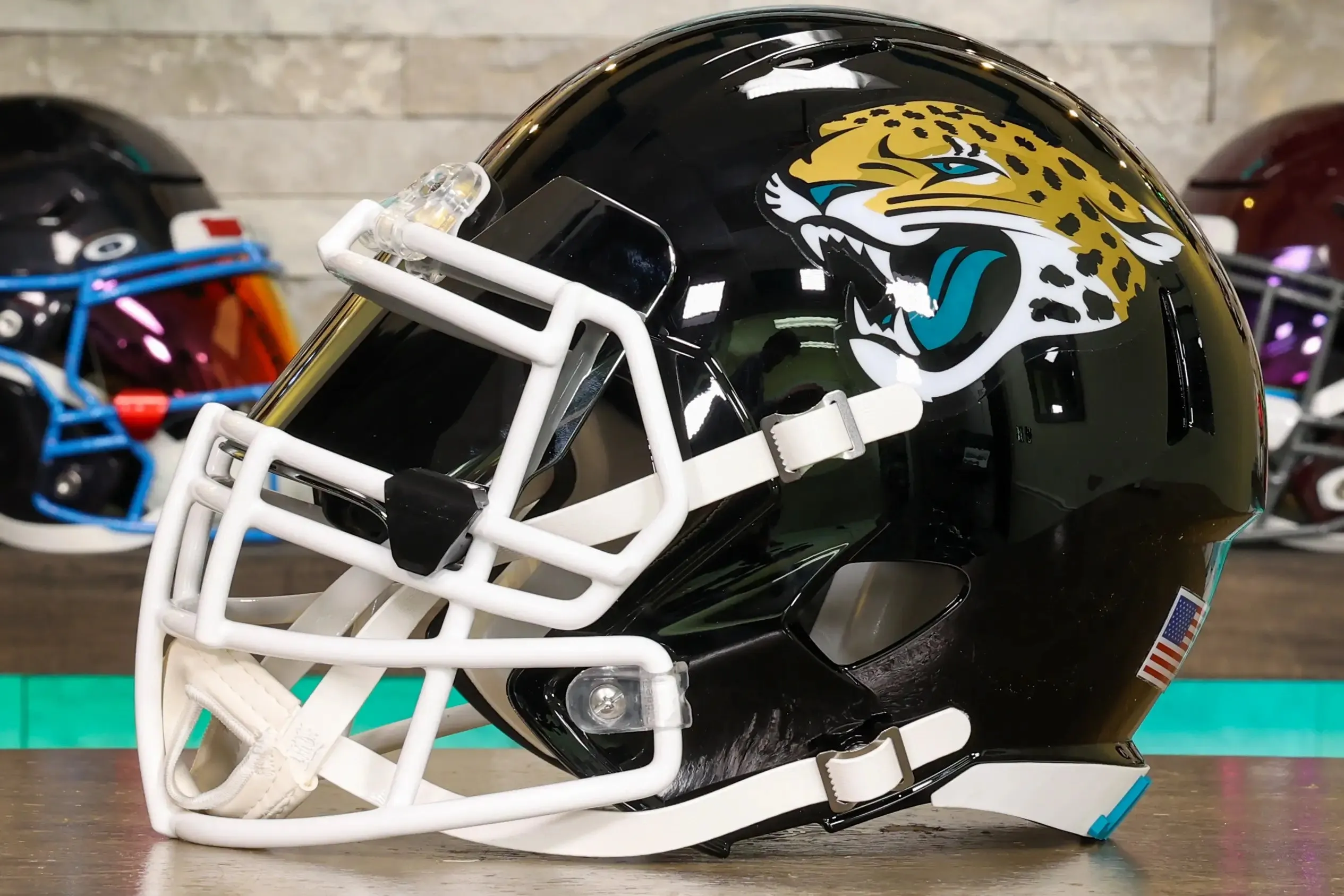 Jacksonville Jaguars Riddell Speed Display Helmet - GG Edition
