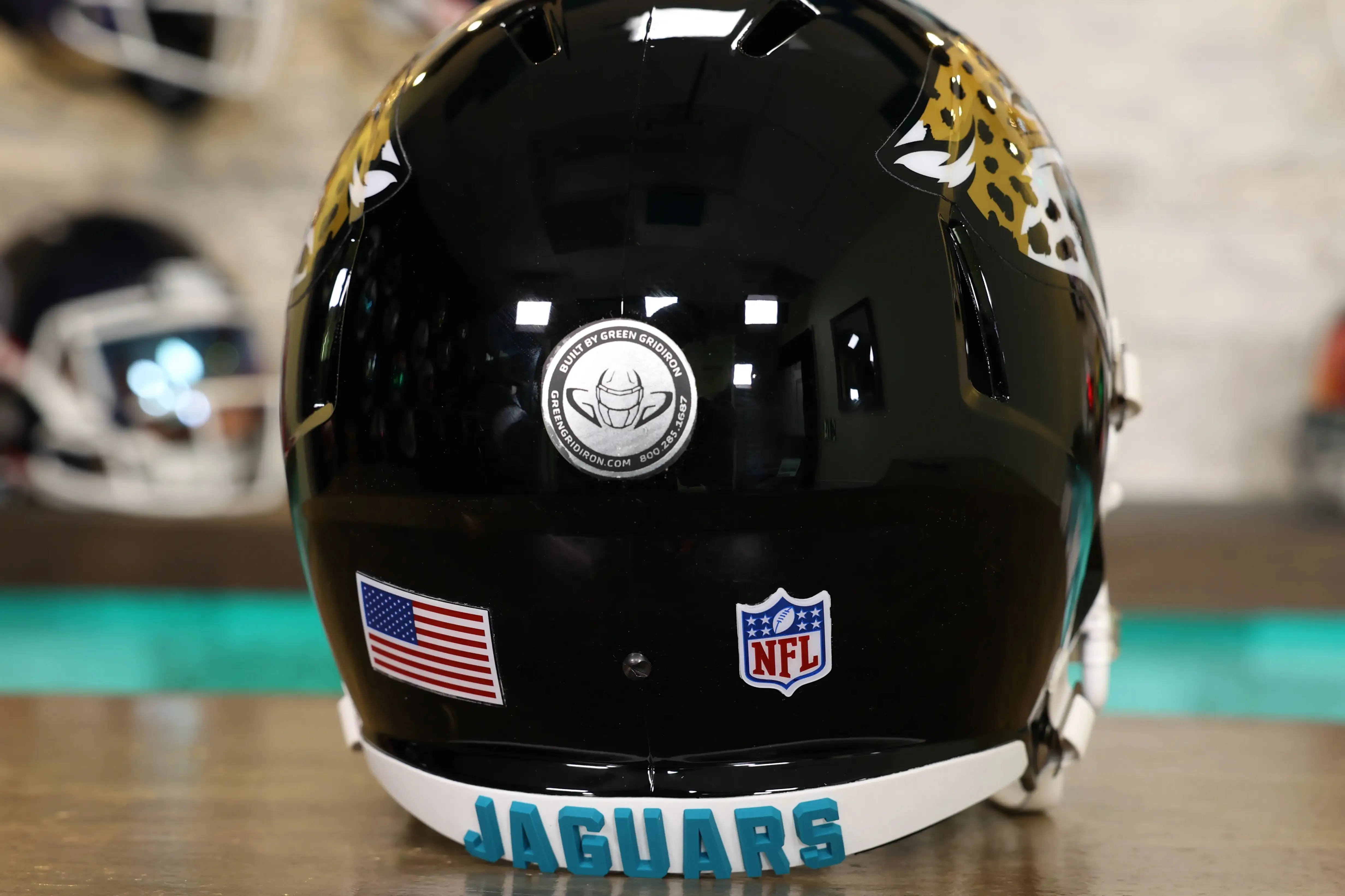 Jacksonville Jaguars Riddell Speed Display Helmet - GG Edition
