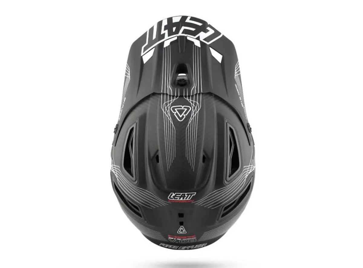 Leatt DBX 6.0 Carbon V08 Full Face Helmet - Carbon-White-Red