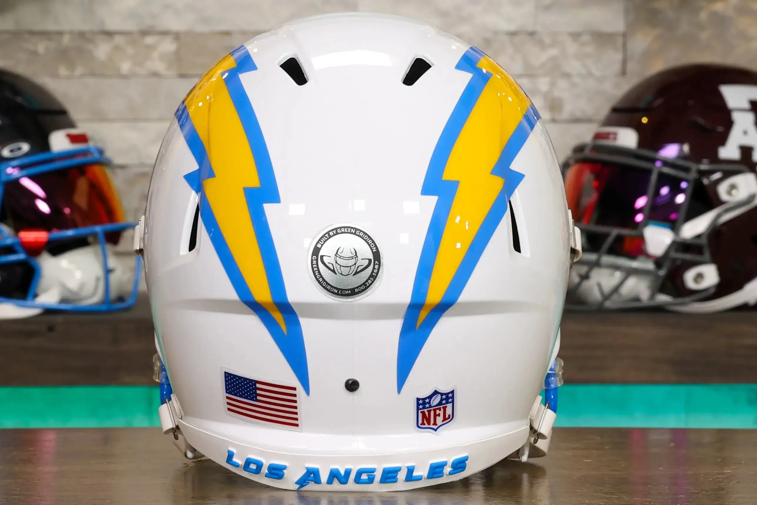Los Angeles Chargers Riddell Speed Display Helmet - GG Edition