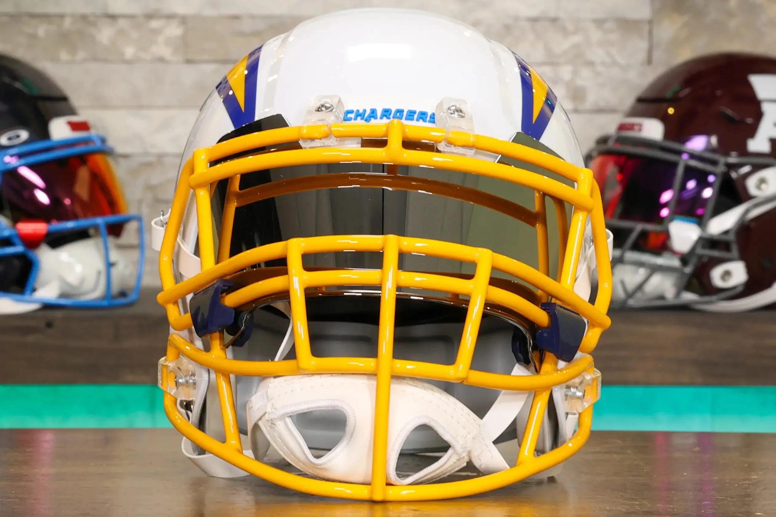 Los Angeles Chargers Riddell Speed Display Helmet - GG Edition